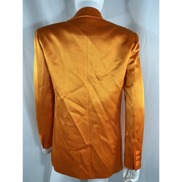 Alice + Olivia 'Denny' Orange Triacetate Notch Blazer Size 2 - NWT - Picture 3 of 4
